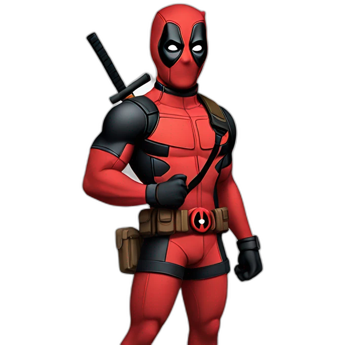 Deadpool in swimsuit emoji