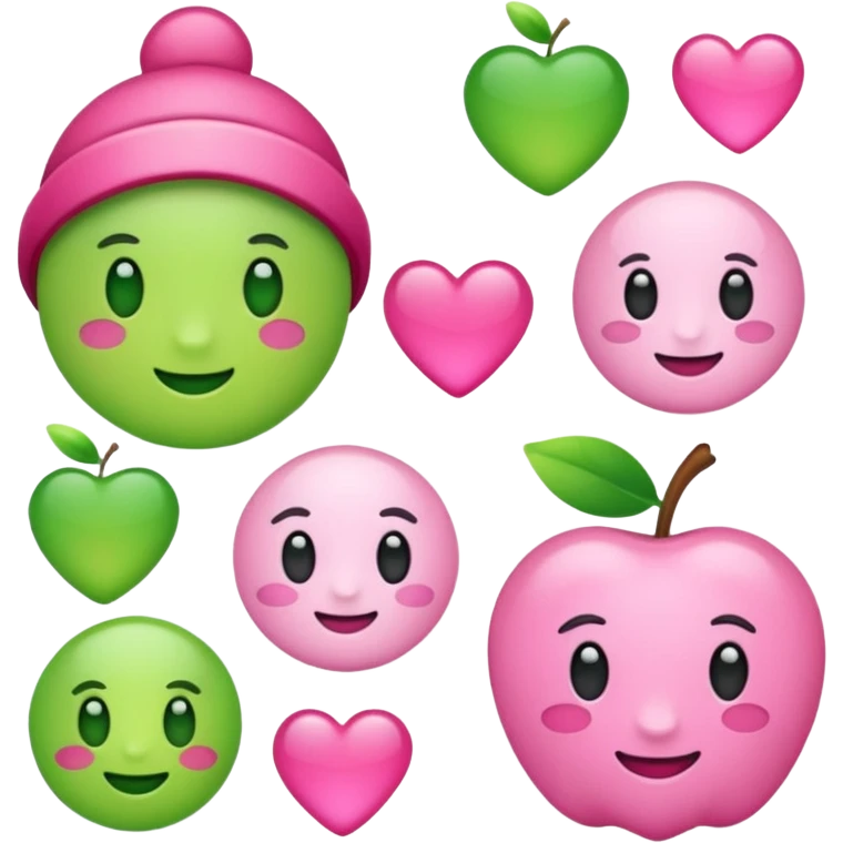 Crea una mezcla de este💚y de este😘 emoji