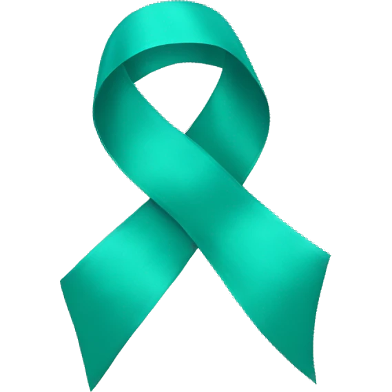 Teal ribbon emoji