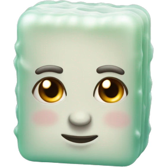 Anthropomorphic bar soap long eyelashes emoji