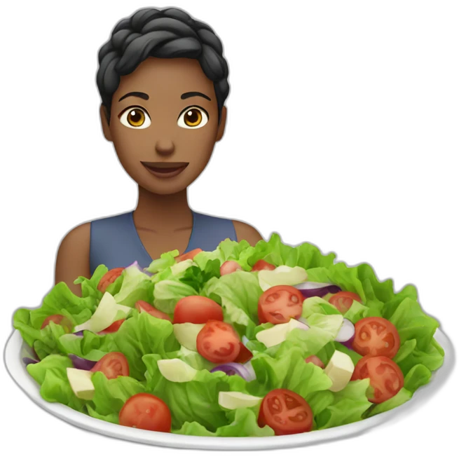 Woman est salad emoji