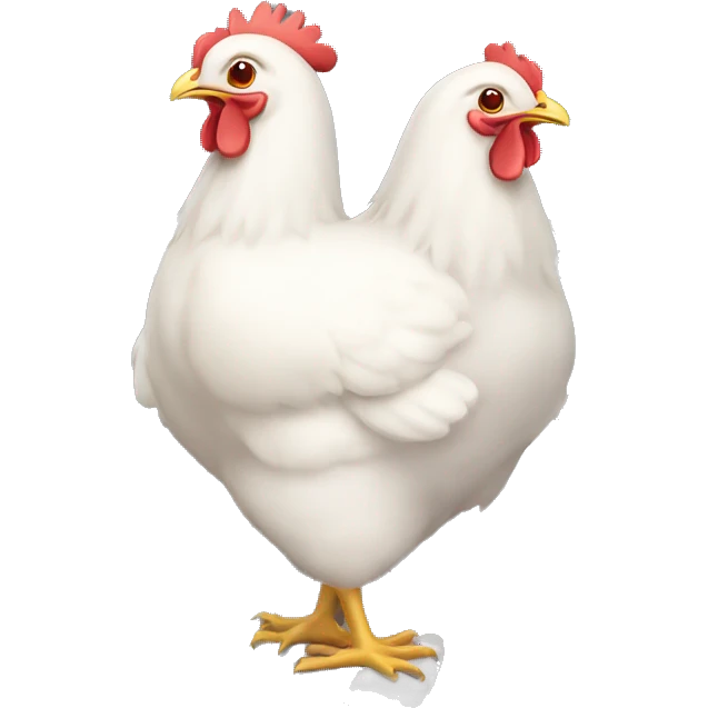 white happy whole body hen chicken emoji emoji