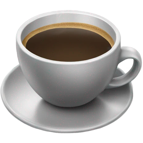 Hot coffee grey up emoji
