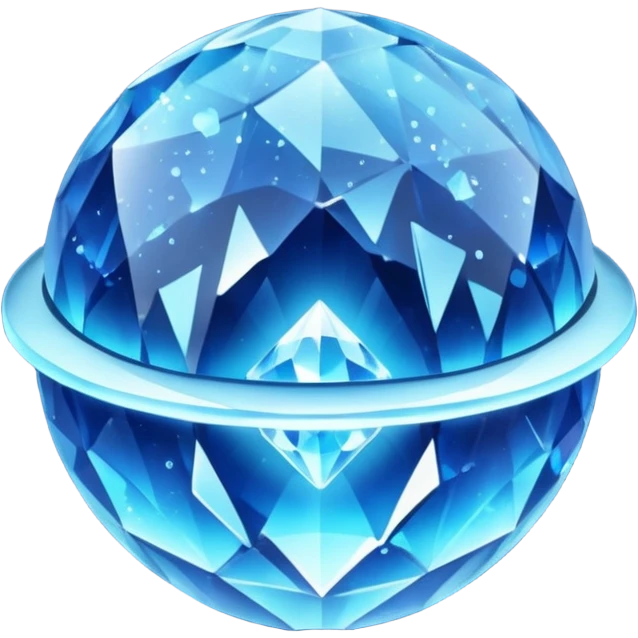 blue planet, Crystal Planet, surface covered in glowing crystals, have ring emoji