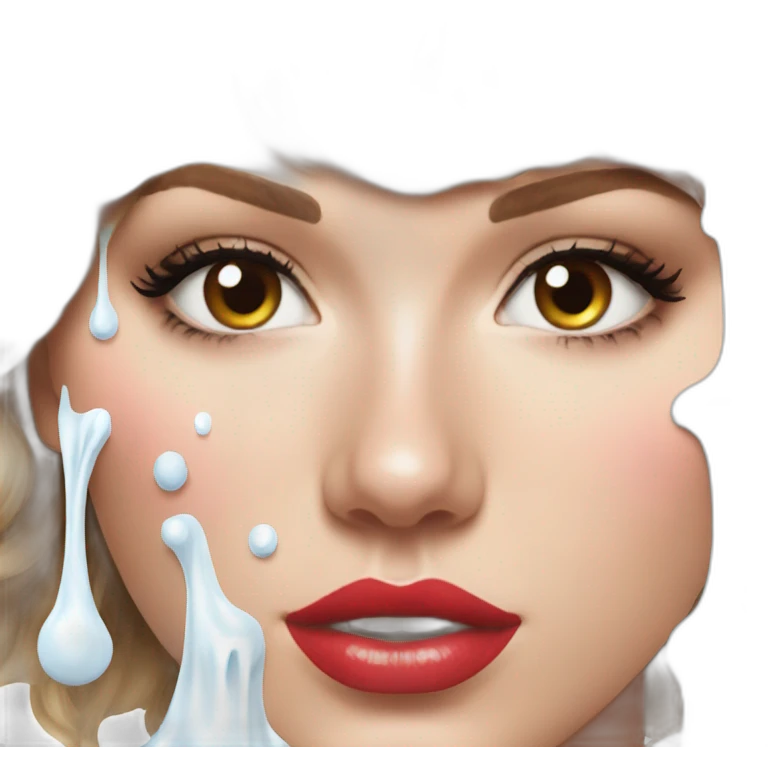 taylor-swift-selfie-milk-on-face-dripping emoji