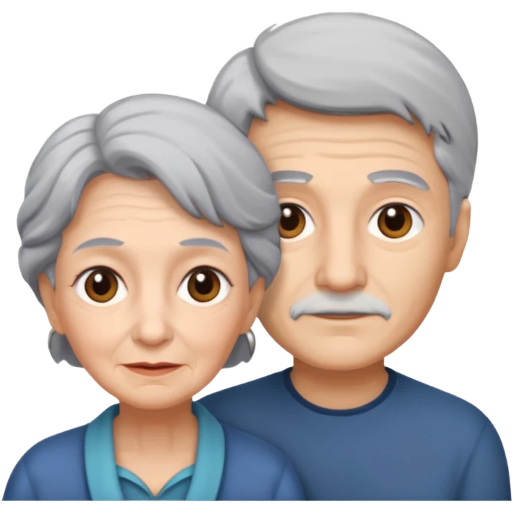 lo mismo que estas haciendo solo coloca alado de la abuela un hombre joven  emoji