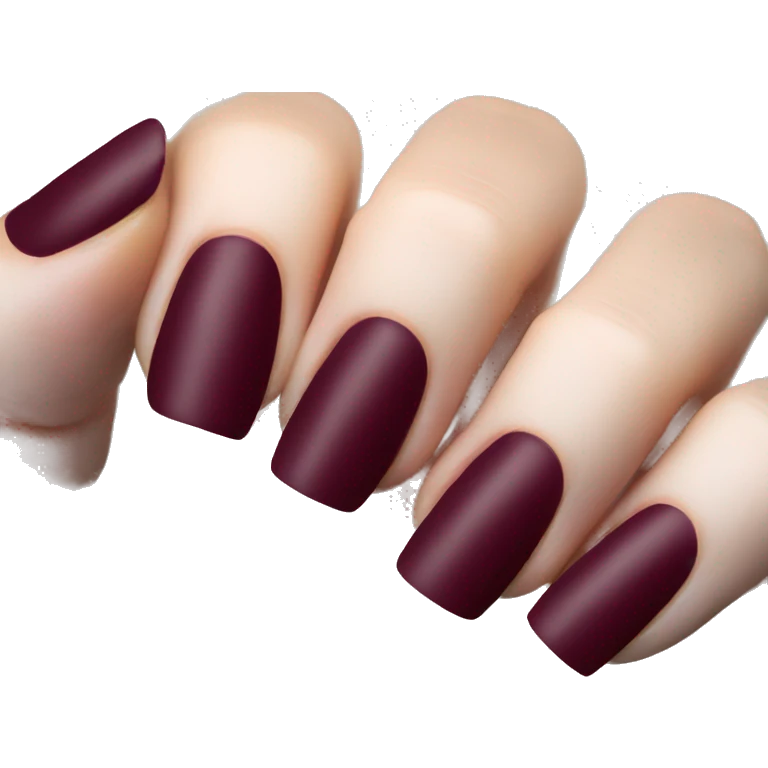 burgundy nails emoji