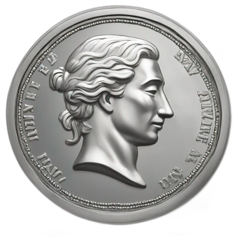 silver money piece emoji