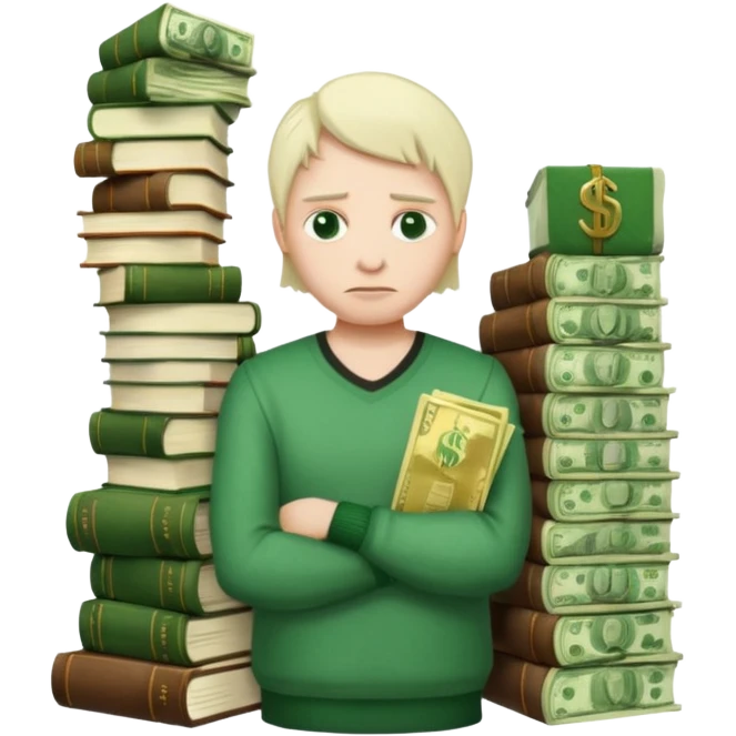 💸📚😓 emoji