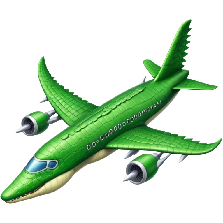 Hazme un avión con cabeza de cocodrilo emoji