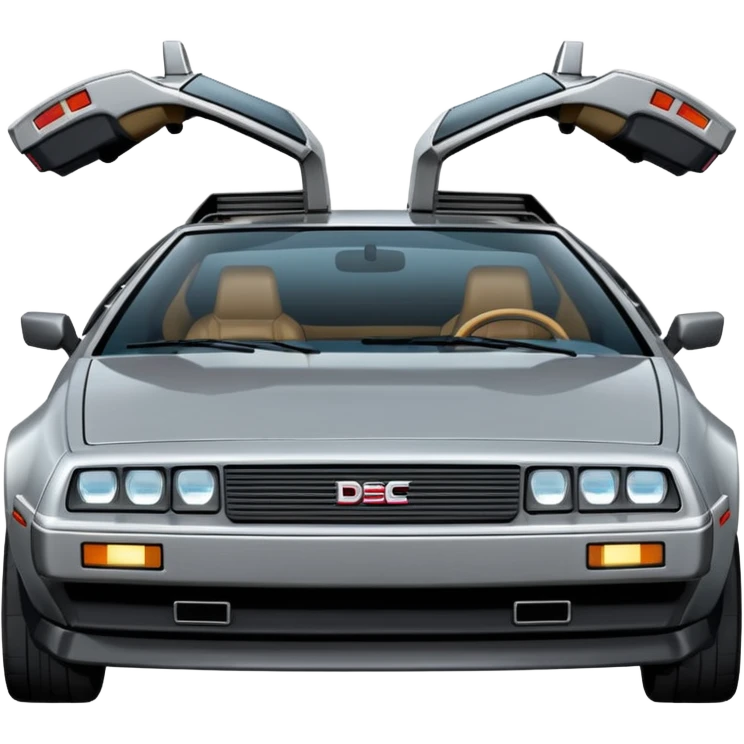 DeLorean DMC-12 driving emoji