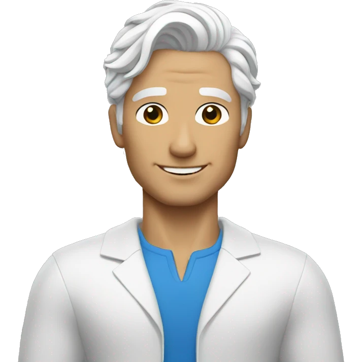 Superman trader with white hair emoji