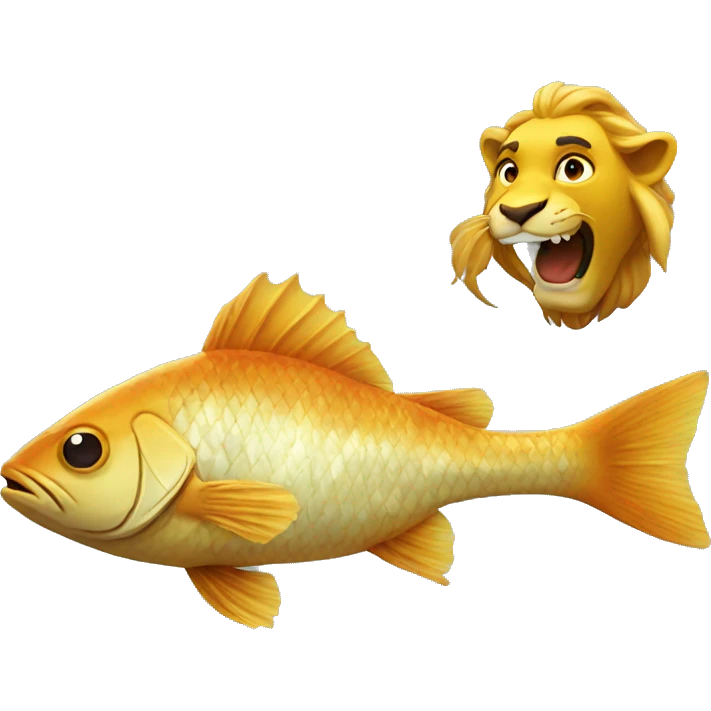 fish with lion emoji