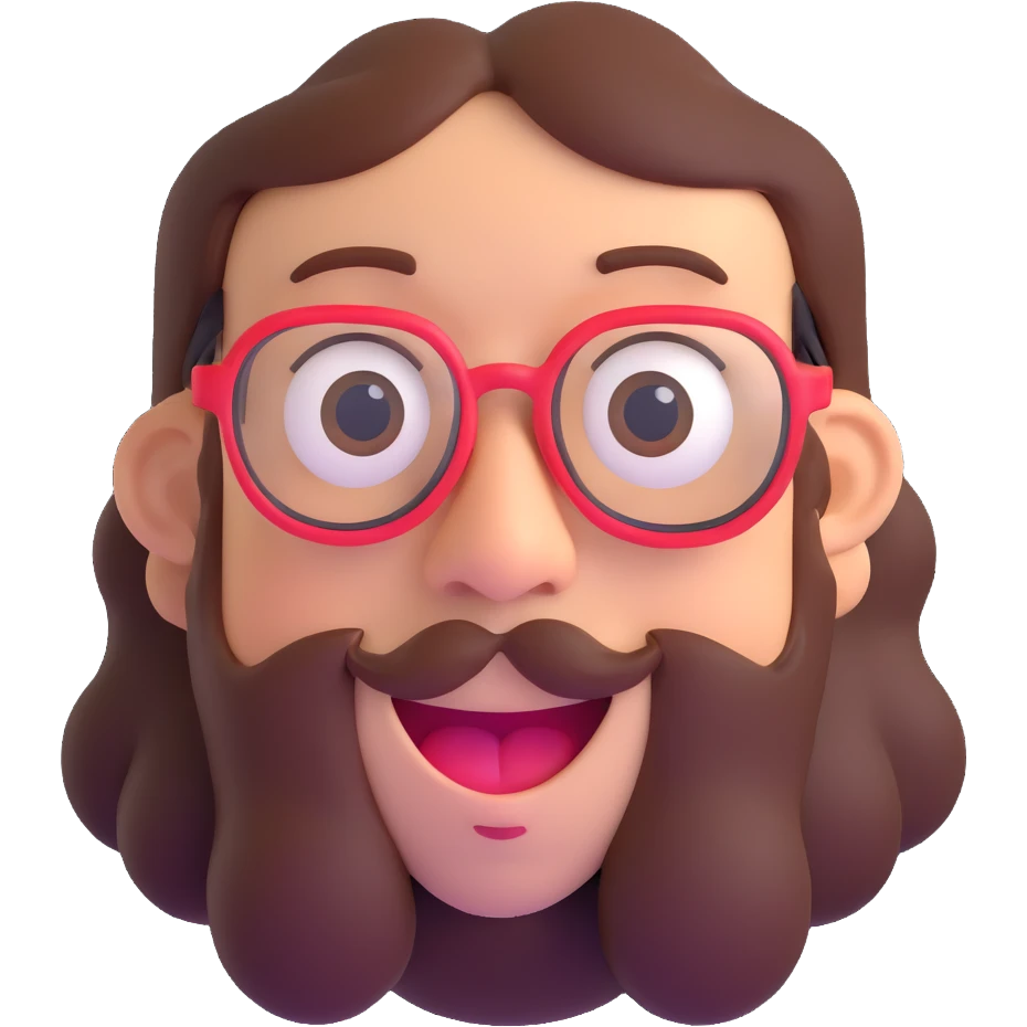 dorky person with big glasses and goofy expression emoji