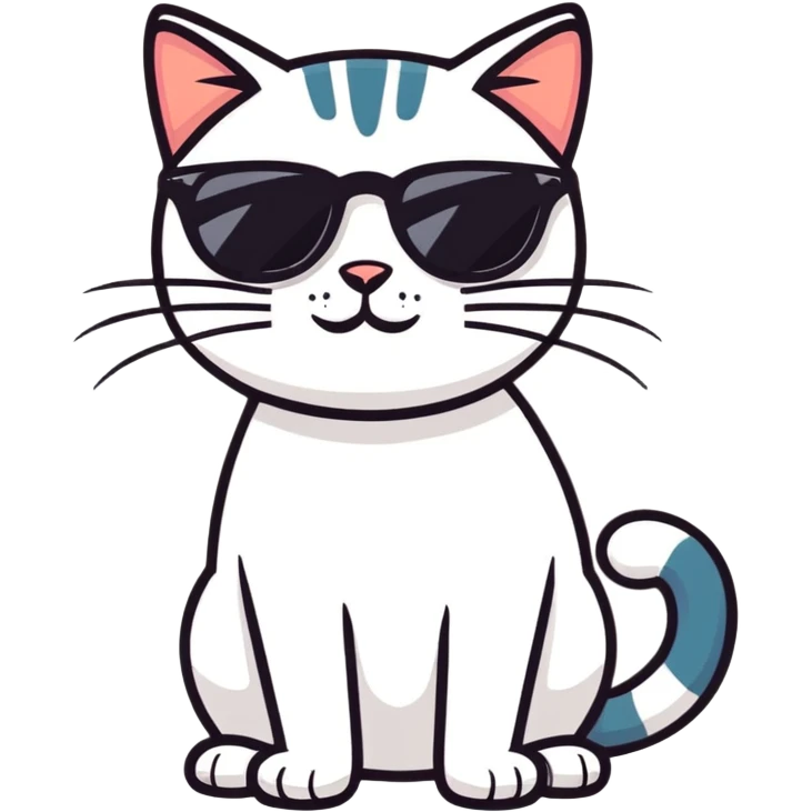 Cat with sunglasses emoji