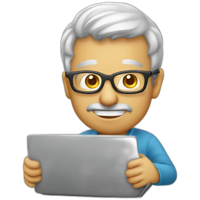 crazy italian developer typing on keyboard emoji