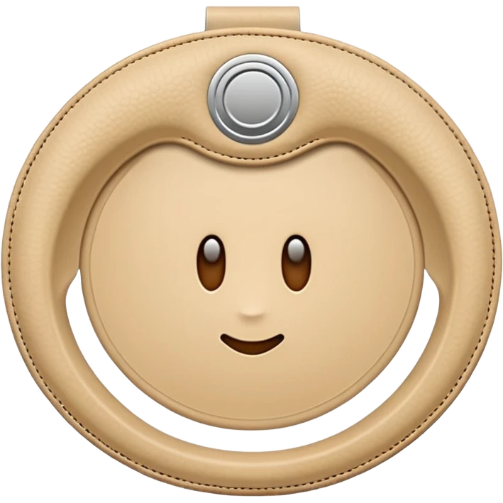ostomy bag in beige with a circle in the middle. no liquids or smileys. just material emoji