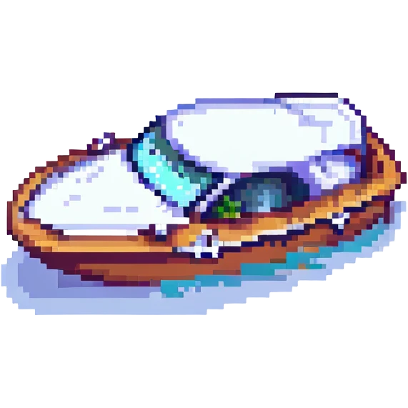 a motorboat pixel art style emoji