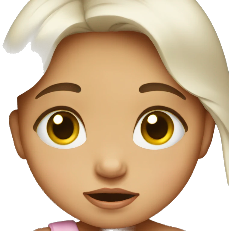 Baby girl crying emoji