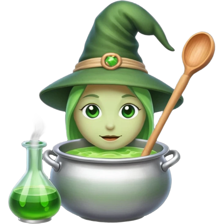 green witch cooking potion emoji