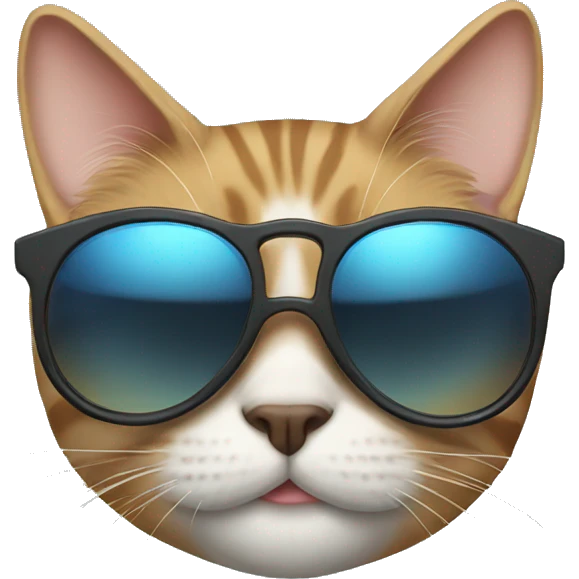 Cat with sunglasses emoji