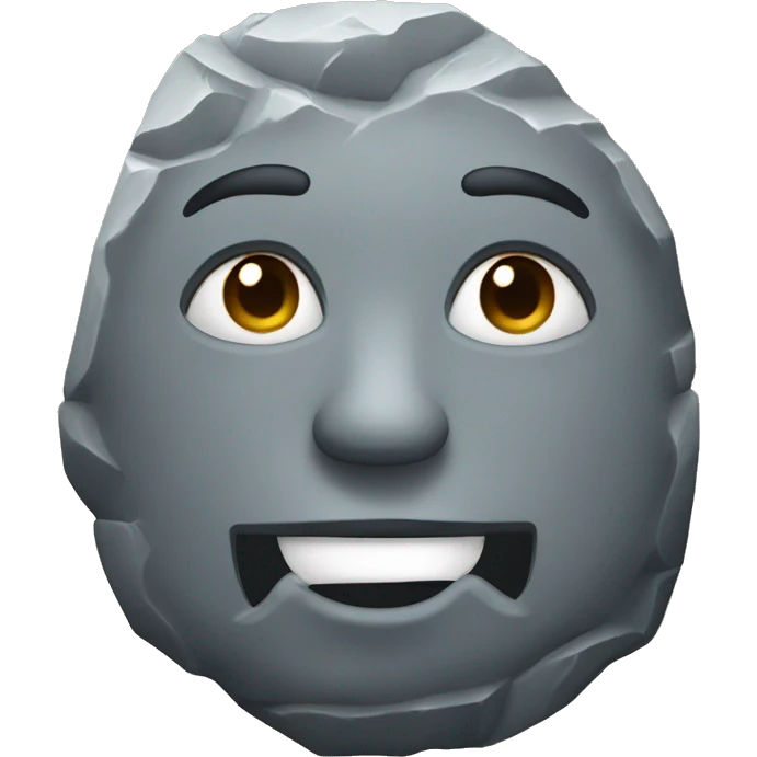 Stone with salue emoji