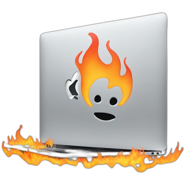 macbook flaming emoji
