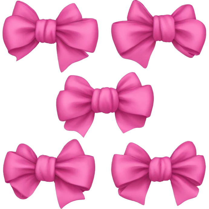 Pink bows emoji