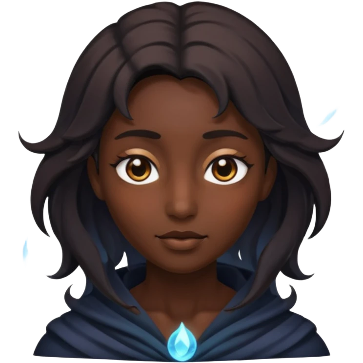 Face surrounded by shadow magic emoji