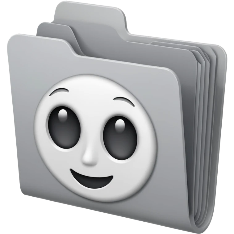 computer folder white and gray emoji
