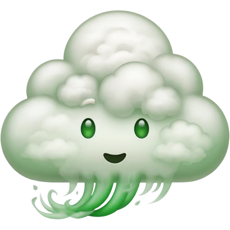 Boodihole smelly and ugly  white and green smoke  emoji