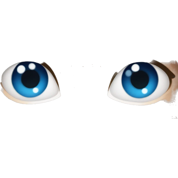 Girl black pink and blue eyes emoji