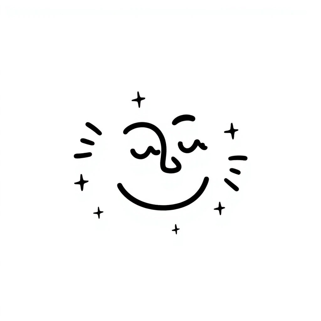 happy face with sparkles emoji