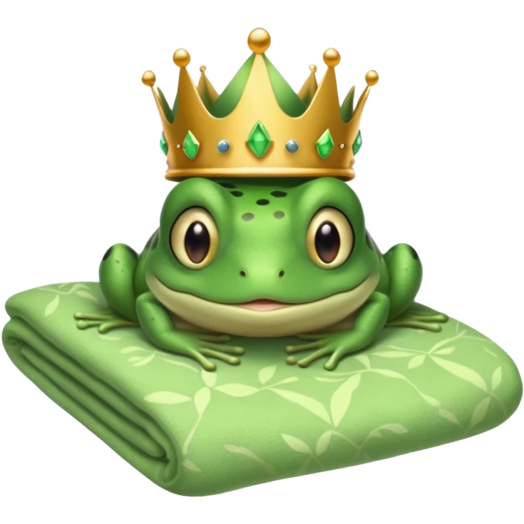Princess frog in bed emoji