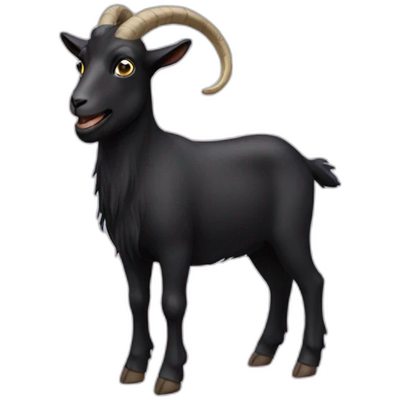 Black goat  emoji