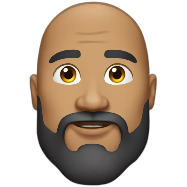 the rock with beard emoji