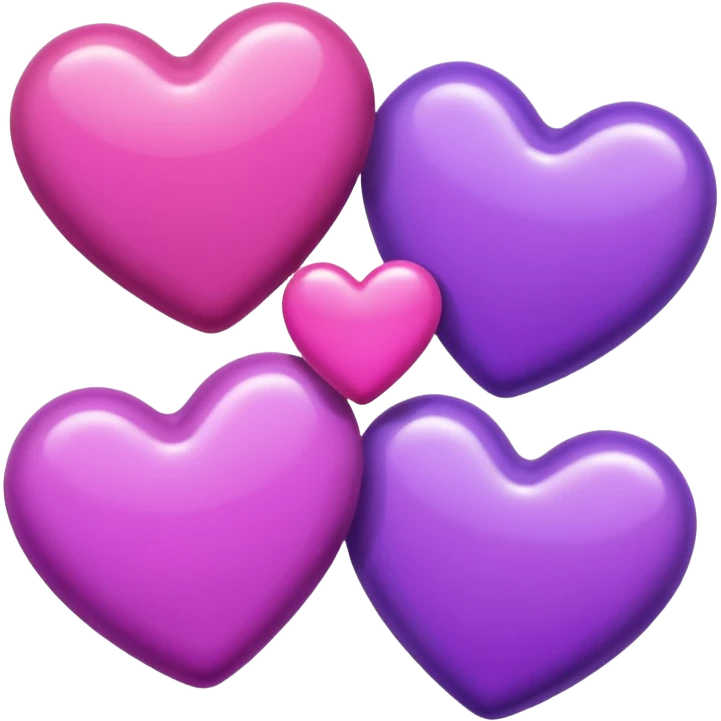 pink and purple hearts, pink and purple candy emoji