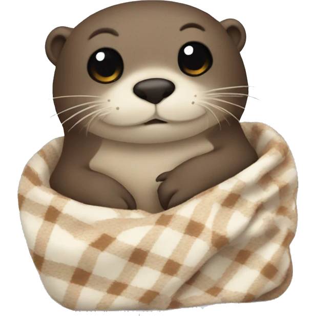 otter cozy in blanket emoji