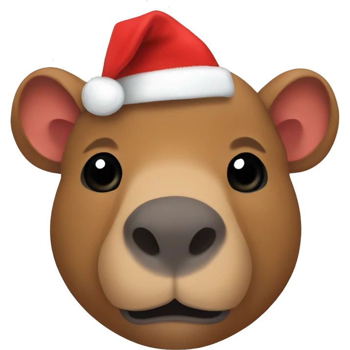 Capibara christimas hat emoji