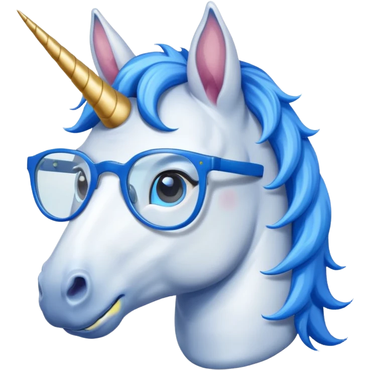 unicorn with blue glasses emoji