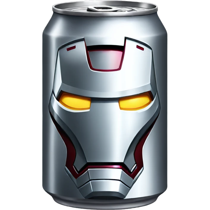 a can of a drink of iron man emoji
