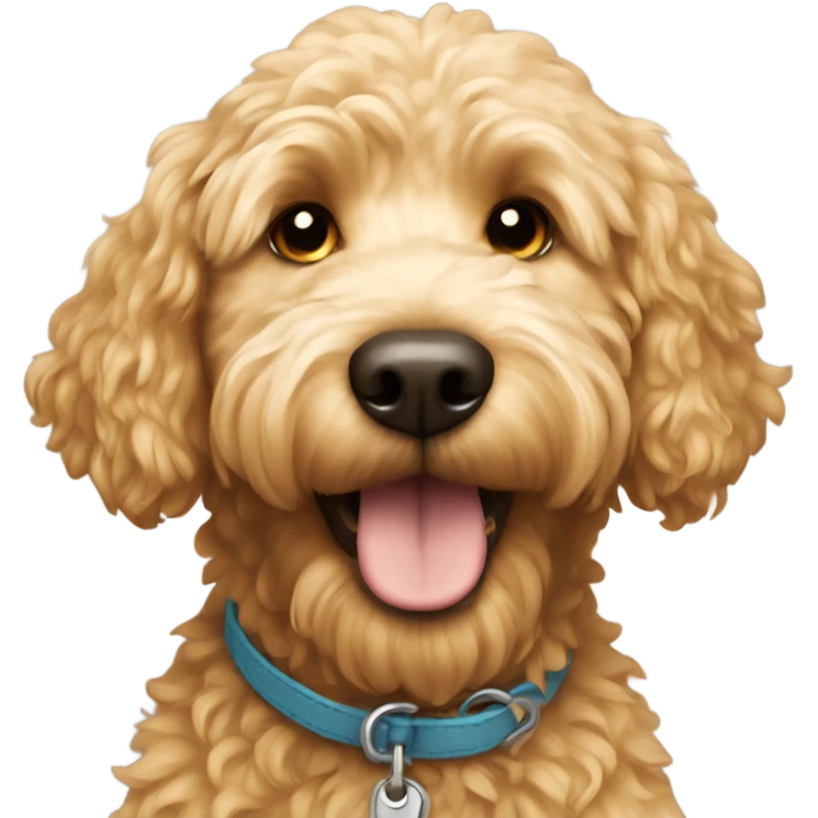 Golden doodle dog emoji