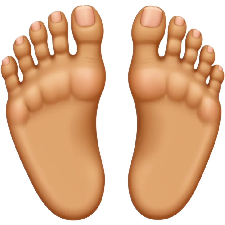 human foot with 5 toes emoji