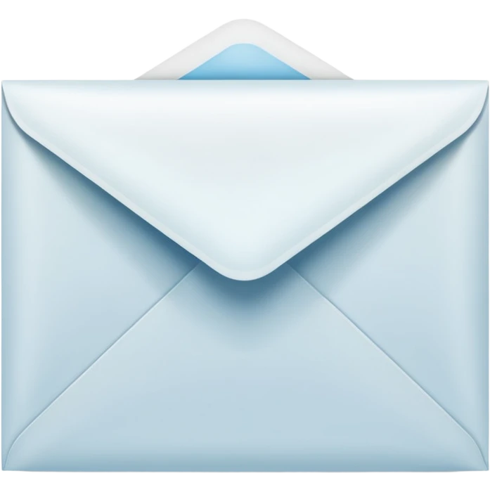 visible envelope inside labeled “Henry Ballester”, subtle translucency, rounded corners, and soft shading. emoji