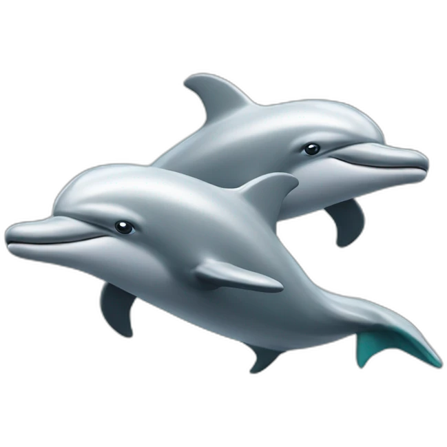 Silver coin Dolphins emoji
