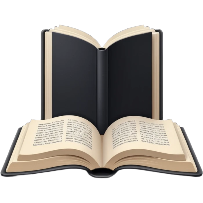 open book with black cover and with completely white pages emoji