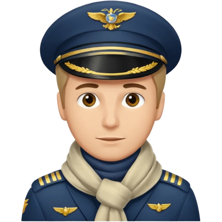 Pilot with scarf 
 emoji