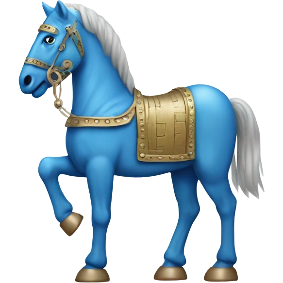 blue Trojan horse emoji