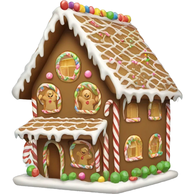 cute gingerbread house emoji