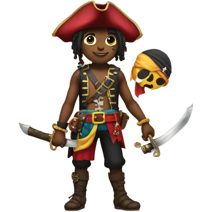 Boy pirate wearing a bikini  emoji
